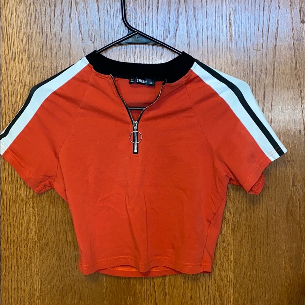 Cute Half Zip Up Crop Top